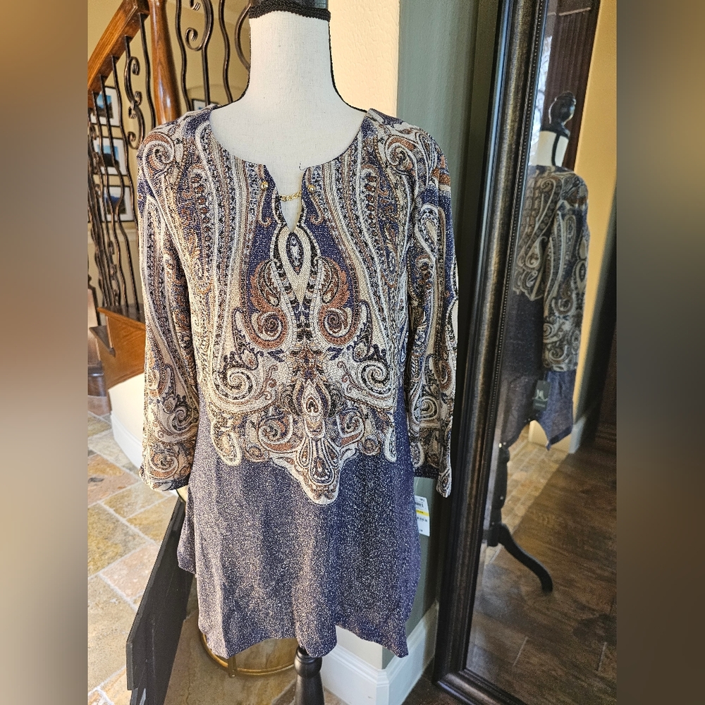 JM Collection Fall Blouse